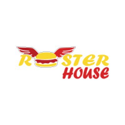 Rooster house fried chicken and burger logo